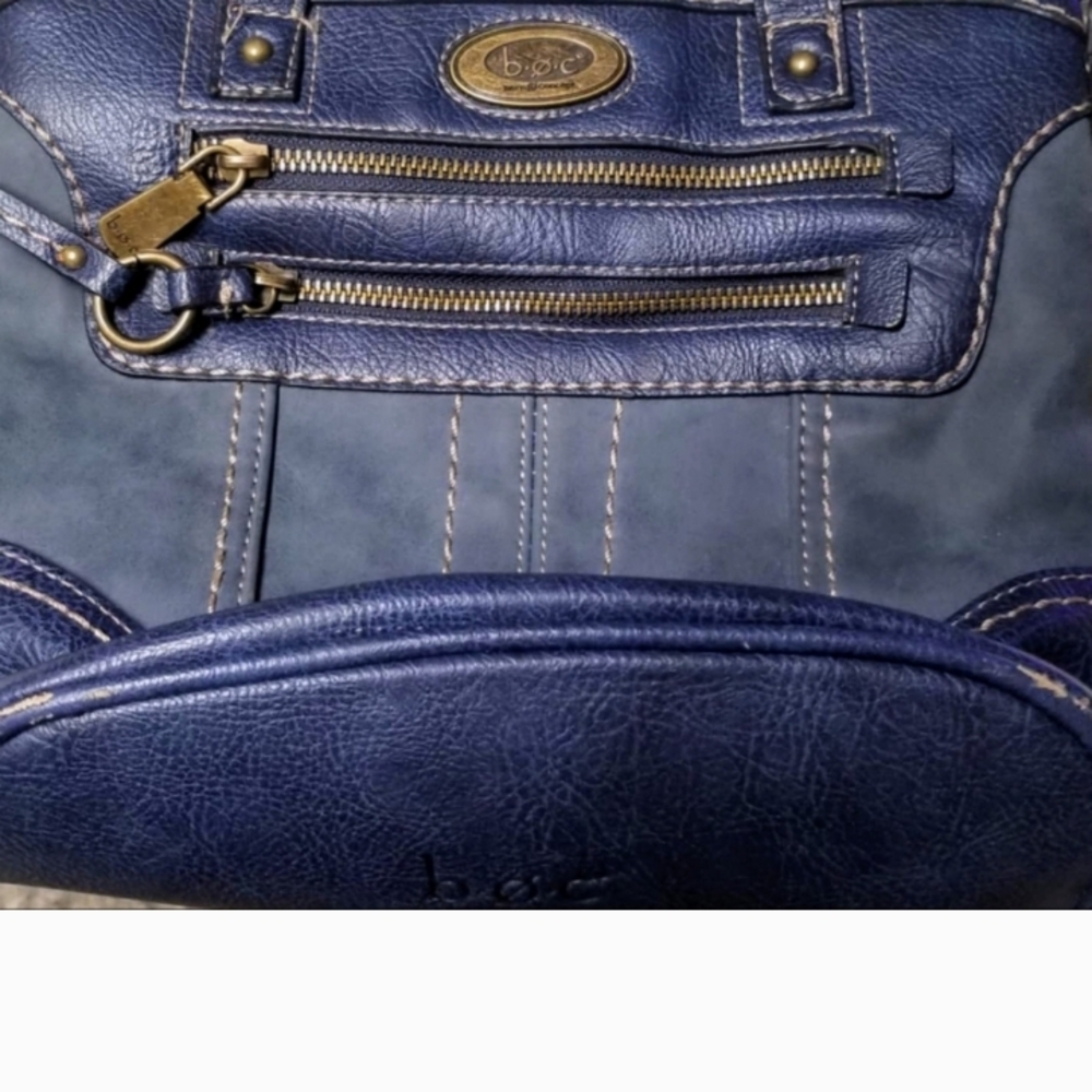 b.o.c. Blue Shoulder Bag with Stylish Gold Accents